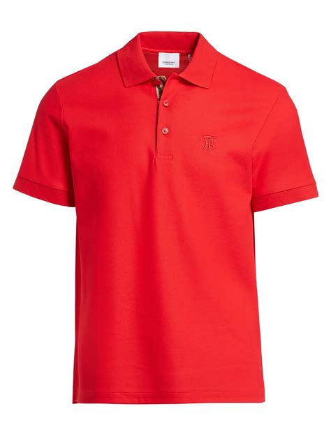 burberry red polo|red burberry polo shirts.